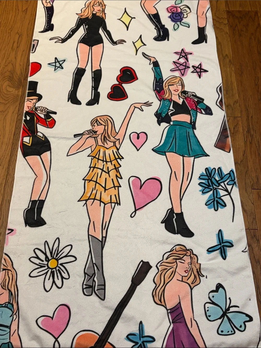 Unofficial Taylor Swift Eras  Tour beach towel